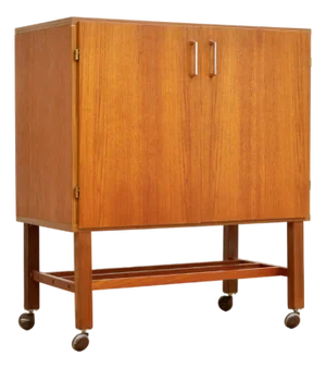 1960s Mid Century Teak Vinyl Record Cabinet by Meredew, Attributed