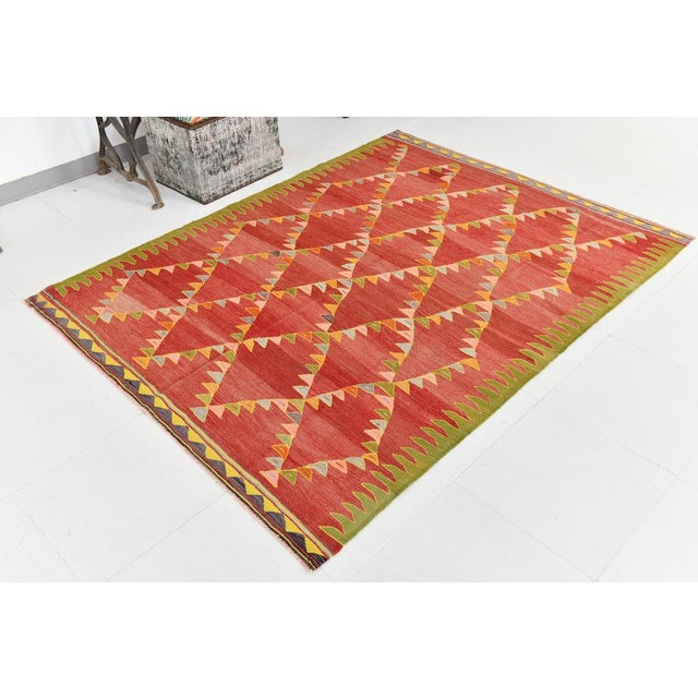 Vintage Wool Kilim Rug, in Flawless conditions. Designed 1970 to 1979