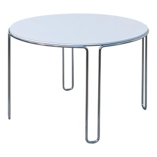 Andrew Belschner for Gf Business Equipment 710 Round Chrome Dining Table, 1975 For Sale