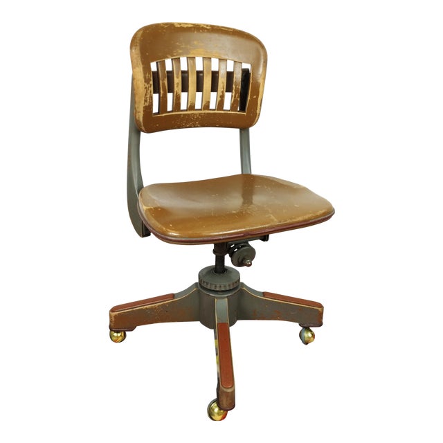 Antique Sikes Industrial Swivel Desk Office Chair Chairish