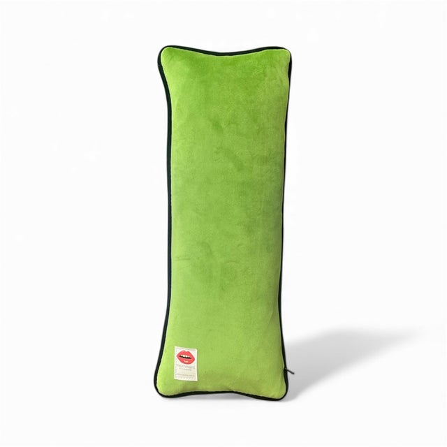 Contemporary Velvet "Huh?" Custom Made Pillow, Original For Sale - Image 3 of 3