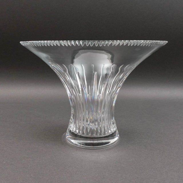 Mid-Century Modern Waterford Crystal Carina Essence Jorge Perez Signed Centerpiece Bouquet Bowl For Sale - Image 3 of 8