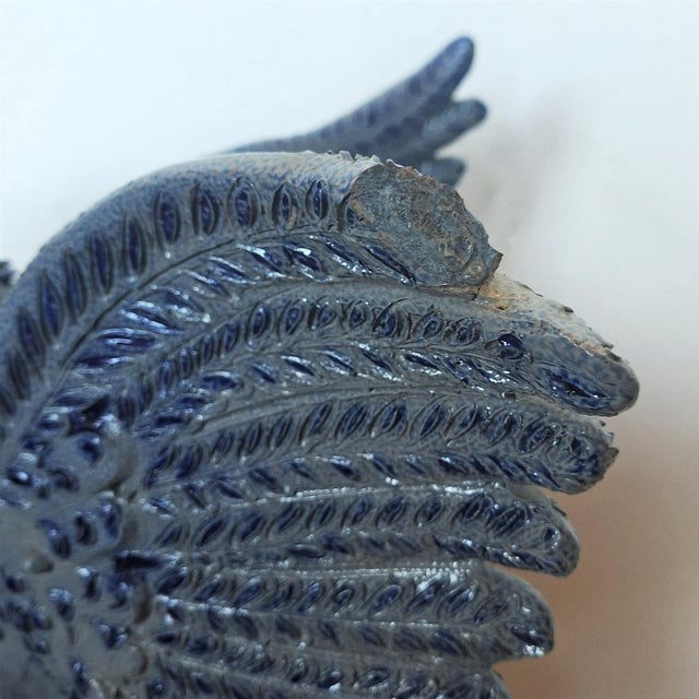 Ceramic Eagle with Snake from Betschdorf Schmitter Alsace, 1945 For Sale - Image 7 of 9