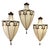 Circa 1900 Caldwell leaded glass large light fixtures with interior lights.