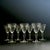 Mid-Century Modern Vintage Etched Port Glasses – Set of 7 | Small Stemware for Liqueur, Vodka, Sherry & Cordial For Sale - Image 3 of 8