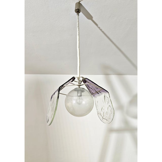 Murano Glass Pendant Lamp by AV Mazzega, 1970s For Sale - Image 12 of 15