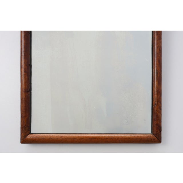 Louis XV Style Root Veneer Mirror with Scalloped Curved Frame and Oister Crest, 1800s For Sale - Image 5 of 11