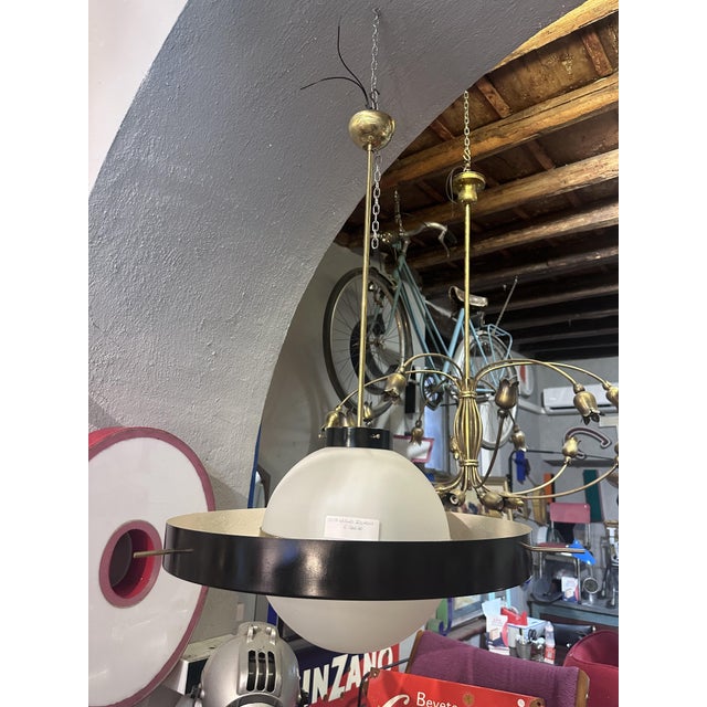 Mid-Century Modern Flying Saucer Chandelier from Stilnovo For Sale - Image 3 of 4