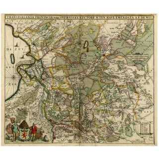 Antique Map of Overijssel from De Wit, 1680 For Sale