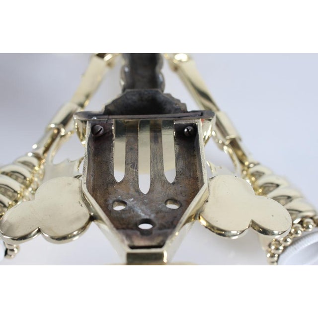 Art Nouveau Wall Lights in Brass in the style of Thorvald Bindesbøll, Denmark, 1900s, Set of 2 For Sale - Image 14 of 16