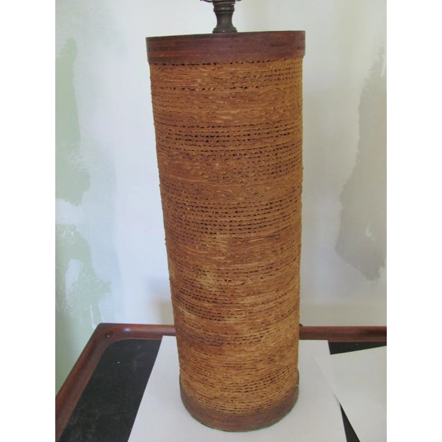 Interesting table lamp in the style of Gregory van Pelt and often attributed to the Frank Gehry "EASY EDGE" line of...