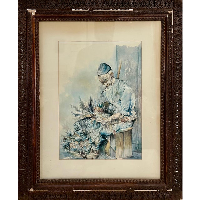 Folk Art Seymour Rosenthal, Old Jewish Lower East Side NYC Chicken Plucking Seymour Rosenthal Lithograph For Sale - Image 3 of 4