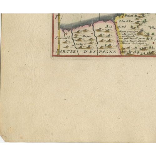 Antique Blaeu Map of the Bordelais, 1642 For Sale - Image 9 of 12