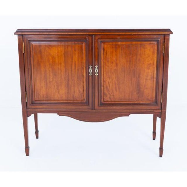 Sheraton Revival Mahogany 2-Door Cabinet, 1900s For Sale - Image 6 of 6