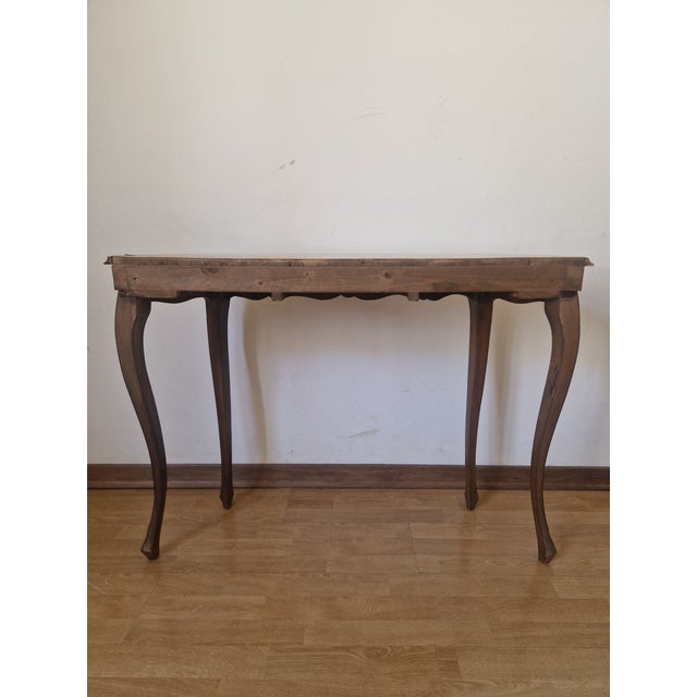 Louis XV Walnut Console Table, 1940s For Sale - Image 16 of 18