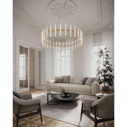 Metal Akimi Large Circular Green Pendant Lamp by JSPR For Sale - Image 7 of 8