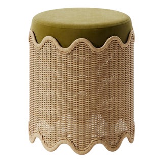 Fidji Side Table in Rattan and HR Foam by Popus Editions For Sale