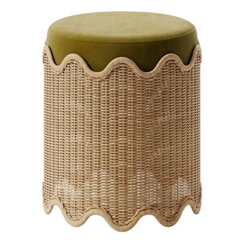 Fidji Side Table in Rattan and HR Foam by Popus Editions For Sale