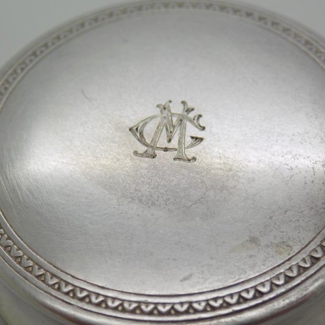 Vintage Italian Handmade Genuine Silver Rounded Pill Snuff Trinket Box, 1970s For Sale - Image 4 of 12