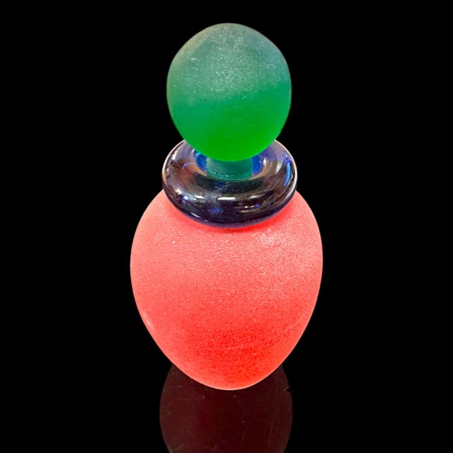 Vintage Murano Franco Moretti Signed Satinato Scent / Perfume Bottles- Set of 3 For Sale - Image 9 of 12