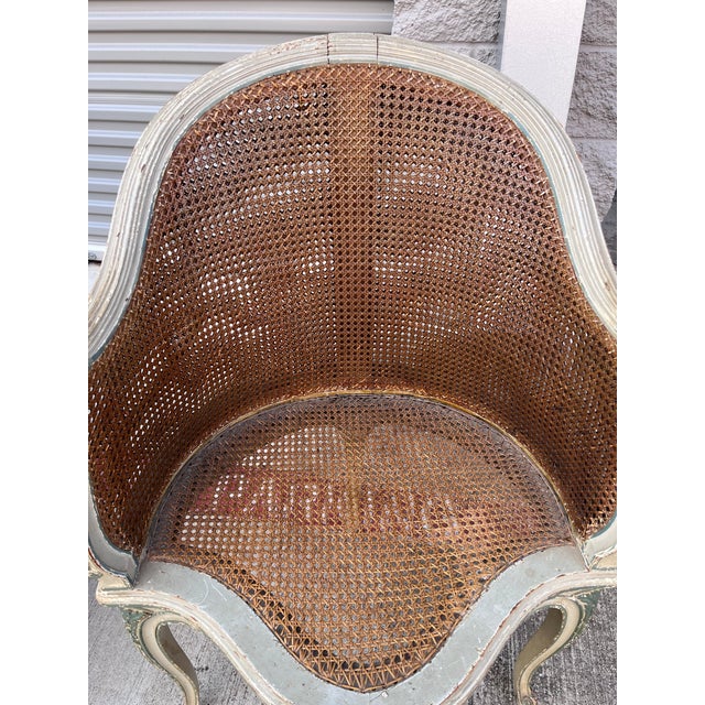 18th Century French Caned Corner Chair or Chaise De Bureau For Sale - Image 4 of 6