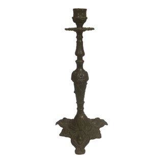 Antique Metal Candle Holder For Sale