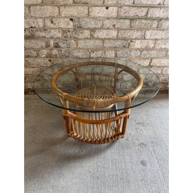 1960s Vintage Bamboo Coffee Table For Sale - Image 5 of 18