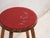 Vintage Wooden Stool with Round Seat, Central Europe, 1950 For Sale - Image 3 of 6