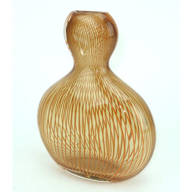 2000 - 2009 Peter Secrest Art Glass Op Art Vase, 2001 For Sale - Image 5 of 10