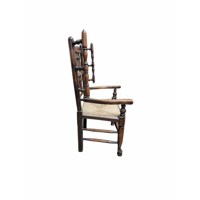 Late 19th Century English Spindle Back Arm Chair For Sale - Image 4 of 4