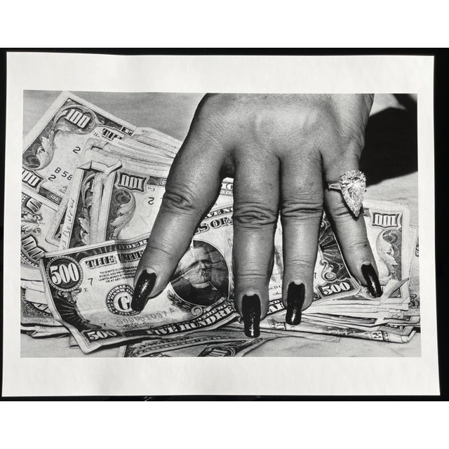 "Fat Hand with Dollars, Monte Carlo 1986" 16x20 Vintage Silver Gelatin Print by Helmut Newton. Limited availability in...