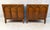 Elegant pair of vintage Mid-Century Modern nightstands by Thomasville, featuring rich walnut construction, striking...