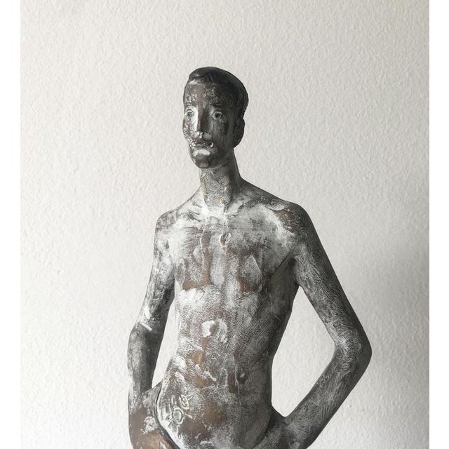 Italian Cast Bronze Man Sculpture by Aron Demetz, 2004 For Sale - Image 4 of 18