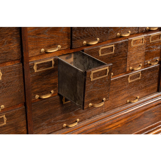Early 20th Century Oak Parts Cabinet by W. C. Heller For Sale - Image 15 of 16