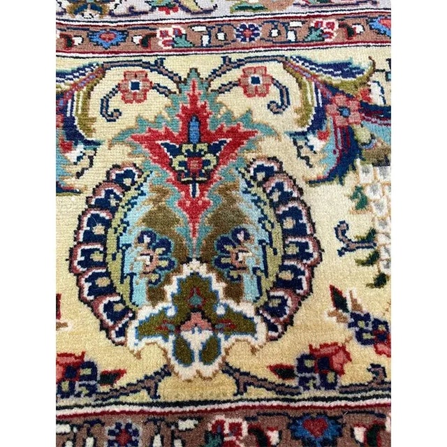 1970s Old Persian Tabriz Masterpiece Rug 8’2″ X 11’6″ For Sale - Image 4 of 12
