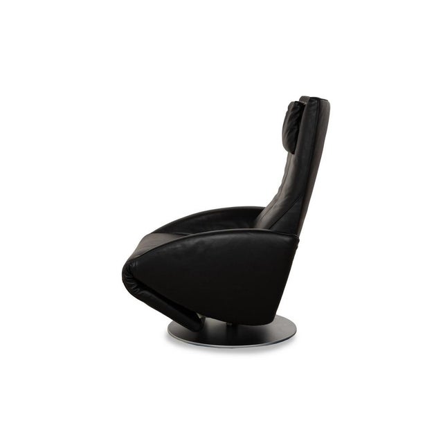 Mate Leather Armchair in Black from FSM For Sale - Image 12 of 13
