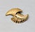 American Vintage 1984 Signed Monet Matte & Smooth Goldtone Brooch For Sale - Image 3 of 7