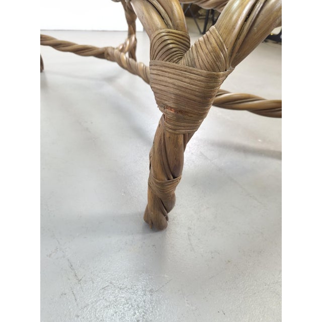 Vintage Boho Coffee Table in Rattan and Bamboo, 1970s For Sale - Image 13 of 16