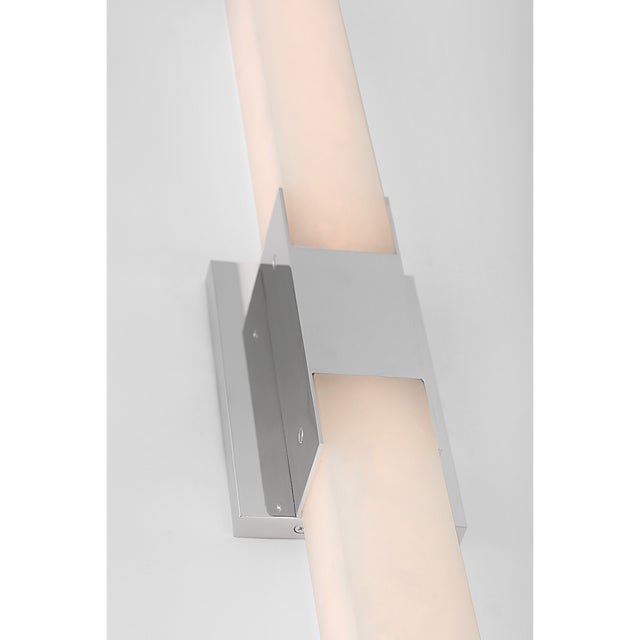 Modern Kelly Wearstler for Visual Comfort Signature Covet 28" Double Bath Light in Polished Nickel with Alabaster For Sale - Image 3 of 7