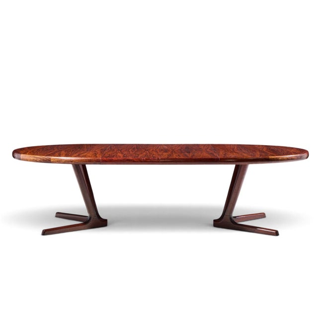 Interform Mid Century Rosewood Expanding Dining Table With 3 Leaves For Sale - Image 13 of 16