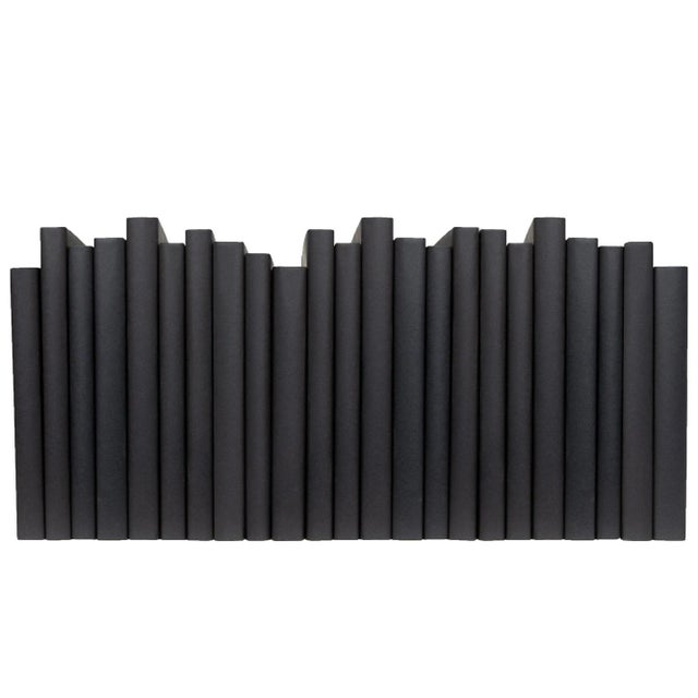 Modern Decorative Books - Onyx Oversized Paper Wrapped Books - Black Books By The Foot For Sale - Image 3 of 3