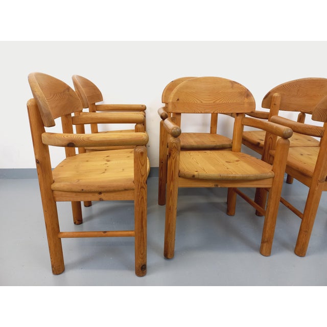 Vintage Scandinavian Armchairs in Pine by Rainer Daumiller, 1960s, Set of 6 For Sale - Image 10 of 18