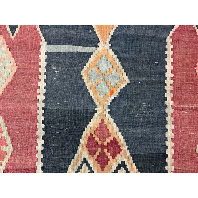 4ft 8in × 13ft 4in Simonian Turkish Kilim Area Rug For Sale In San Francisco - Image 6 of 12