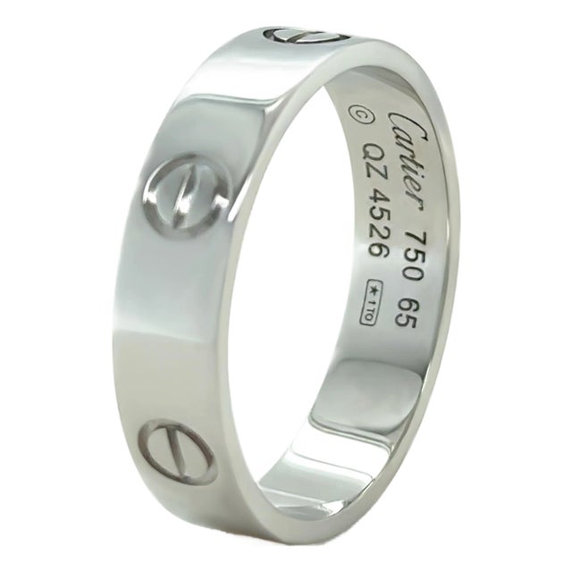 Cartier 18ct White Gold Love Ring 7.36g, Size 11.25 For Sale