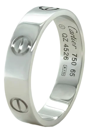 Cartier 18ct White Gold Love Ring 7.36g, Size 11.25