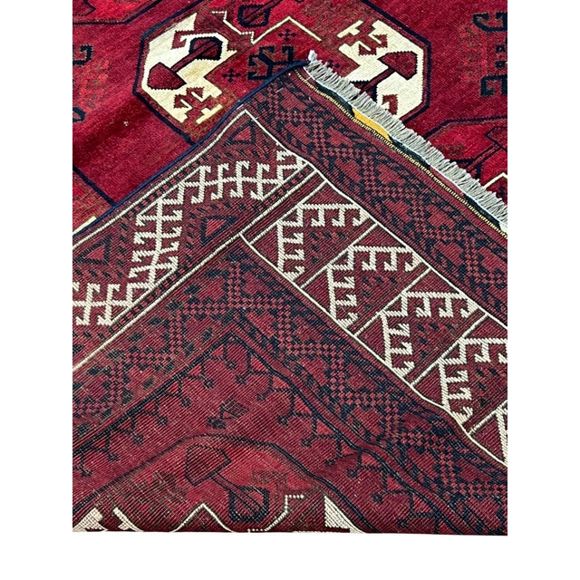 Vintage Afghan Elephant Foot Wool Rug 7’2” X 10’4” For Sale In Washington DC - Image 6 of 6