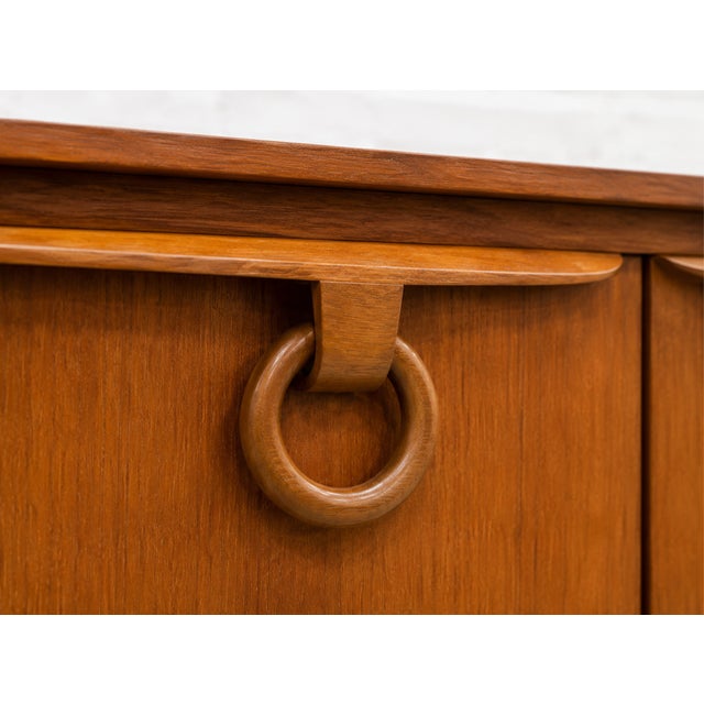 Mid Century Modern Long Teak Sideboard by Elliots of Newbury, Made in England, C. 1960’s For Sale - Image 16 of 17
