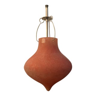 Vetri Soffiati Murano Venezia Frosted Pink Light Pendant For Sale