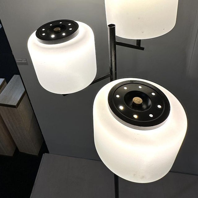 Three-Light Floor Lamp attributed to Stilnovo, Italy, 1950s For Sale - Image 6 of 9