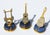 12 Italian Gilt Silver and Lapis String Instrument Place Card Holders Angeletti For Sale - Image 9 of 12